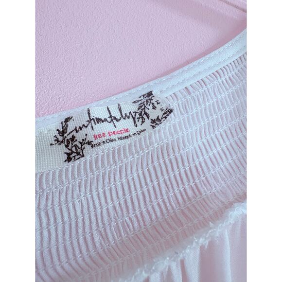 FREE PEOPLE INTIMATELY SATIN BODYSUIT IN WHITE SIZE MEDIUM - Picture 2 of 6